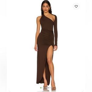 Beautiful Brown one shoulder dress